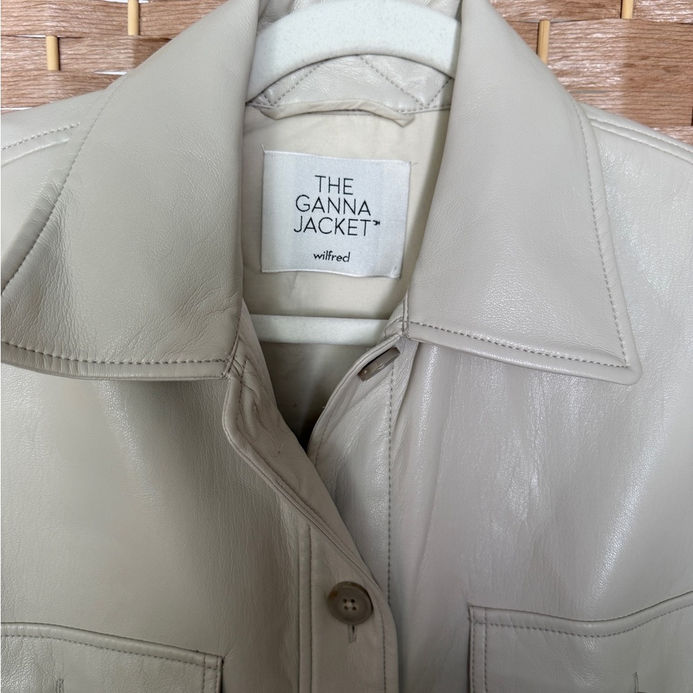 ARITZIA Wilfred Ganna Faux Leather Jacket - Relaxed Fit - Picture 2 of 4